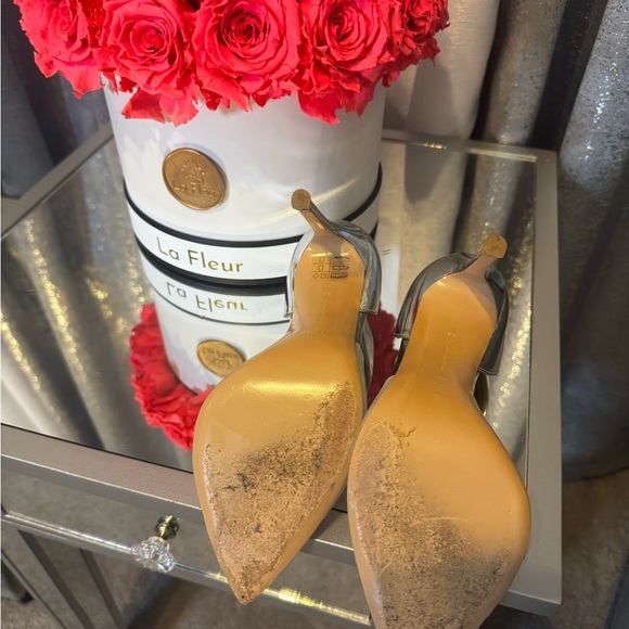 Gianvito Rossi Silver and Cream Heels - Picture 5 of 8